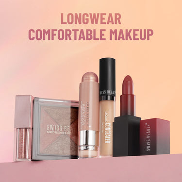 Swiss Beauty Mini Baked Shimmer Blusher And Highlighter Palette For Face Makeup| Multicolor-6, 7 Gm |